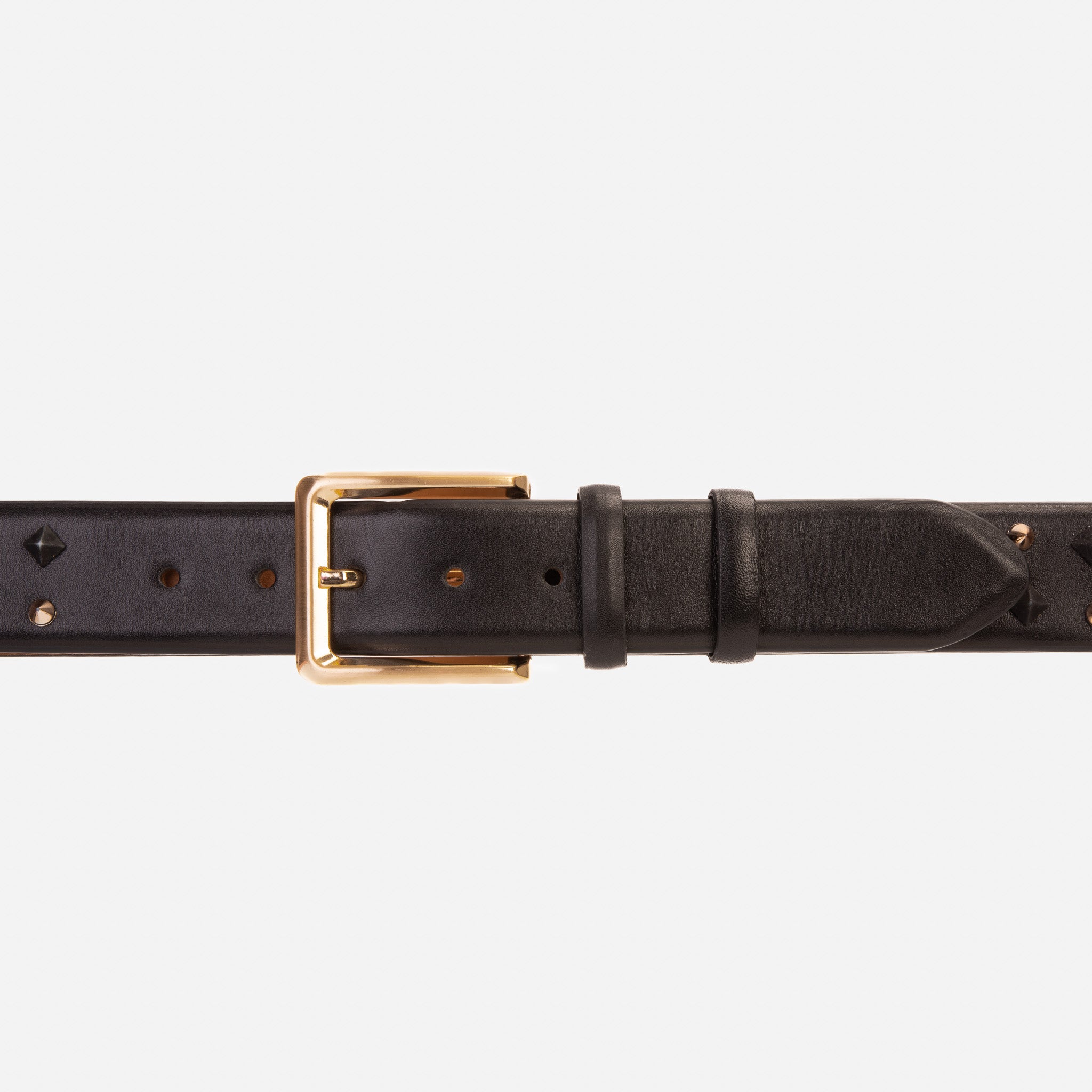 The Infanta Black Spike Leather Belt On Sale
