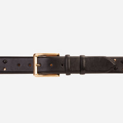 The Infanta Black Spike Leather Belt On Sale