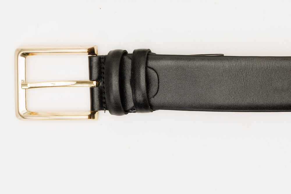 The Infanta Black Spike Leather Belt On Sale