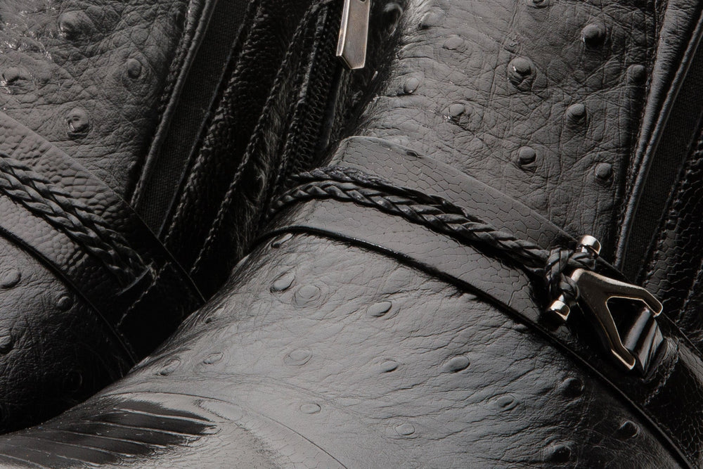 The Dallas Black Leather Bit Ankle Zip-Up Dress Boot For Sale