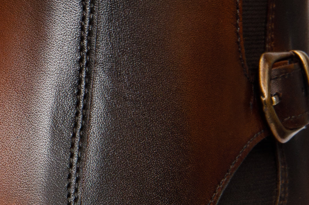 The Royal Hand Craft Tan Leather Double-Buckle Chelsea Boot Fine Craftsmanship