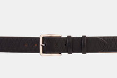 The Adler Black Leather Belt For Sale