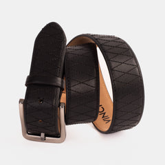The Adler Black Leather Belt For Sale