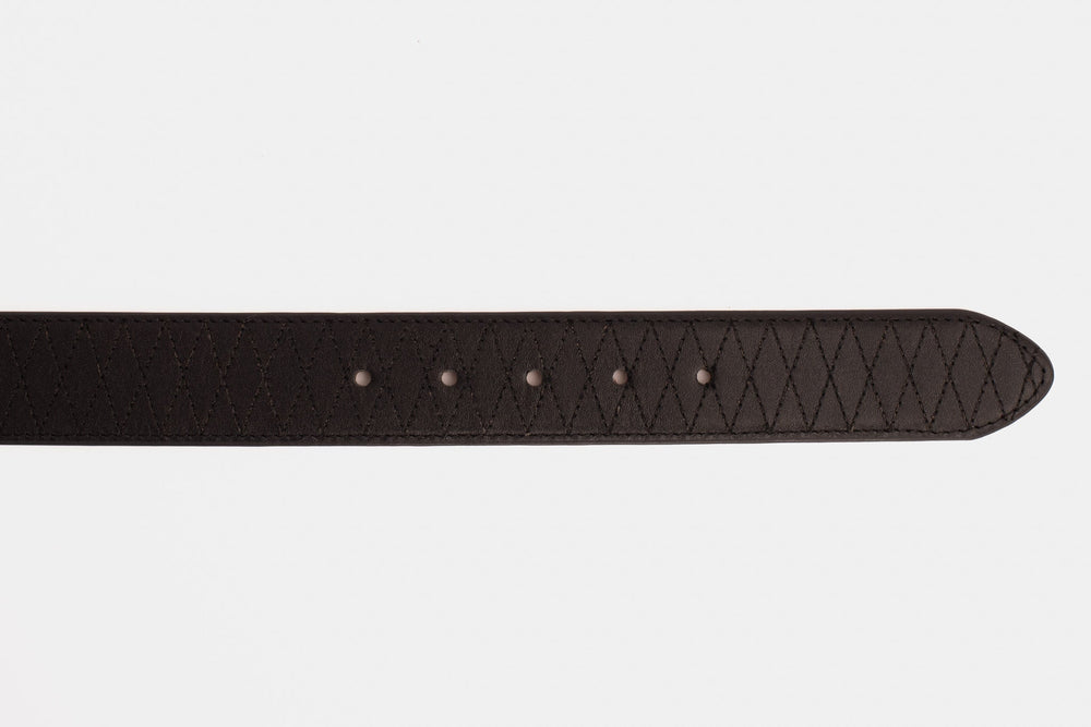 The Adler Black Leather Belt For Sale