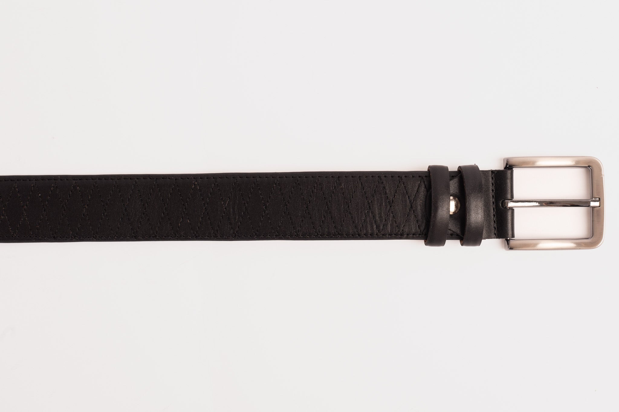 The Adler Black Leather Belt For Sale