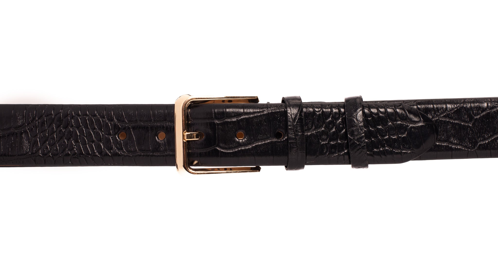 The Monaco Black Leather Belt Universal Fit