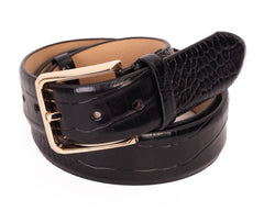 The Monaco Black Leather Belt Universal Fit