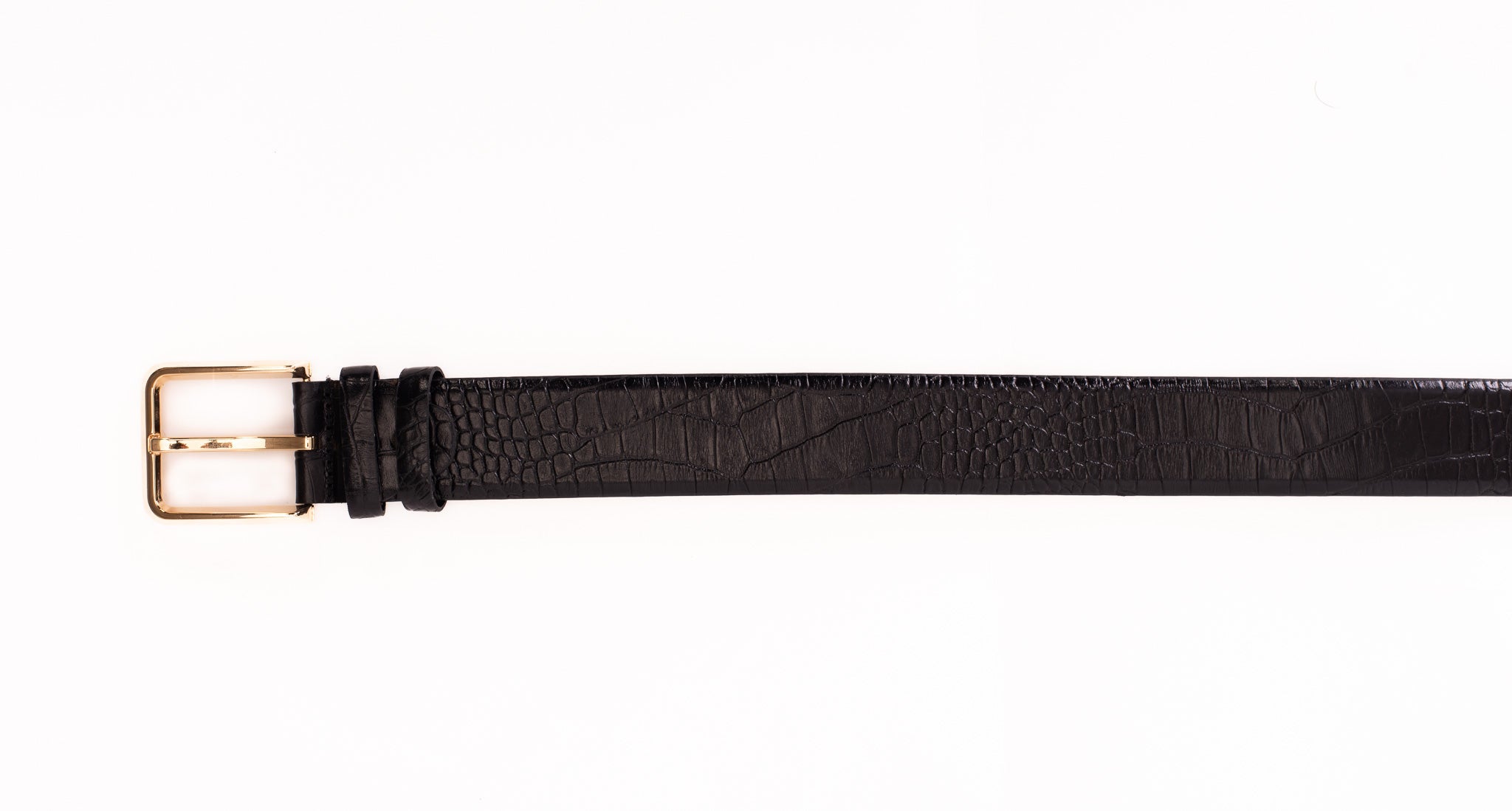 The Monaco Black Leather Belt Universal Fit
