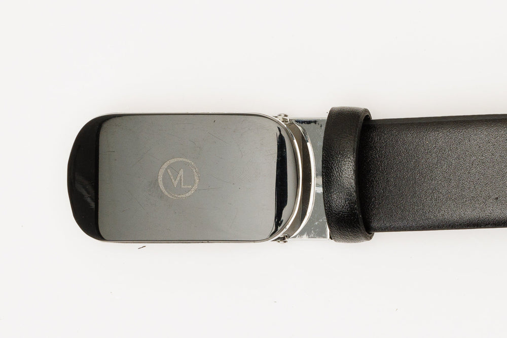 The Marzano Black Color Calfskin  Belt Fine Craftsmanship