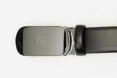 The Marzano Black Color Calfskin  Belt Fine Craftsmanship
