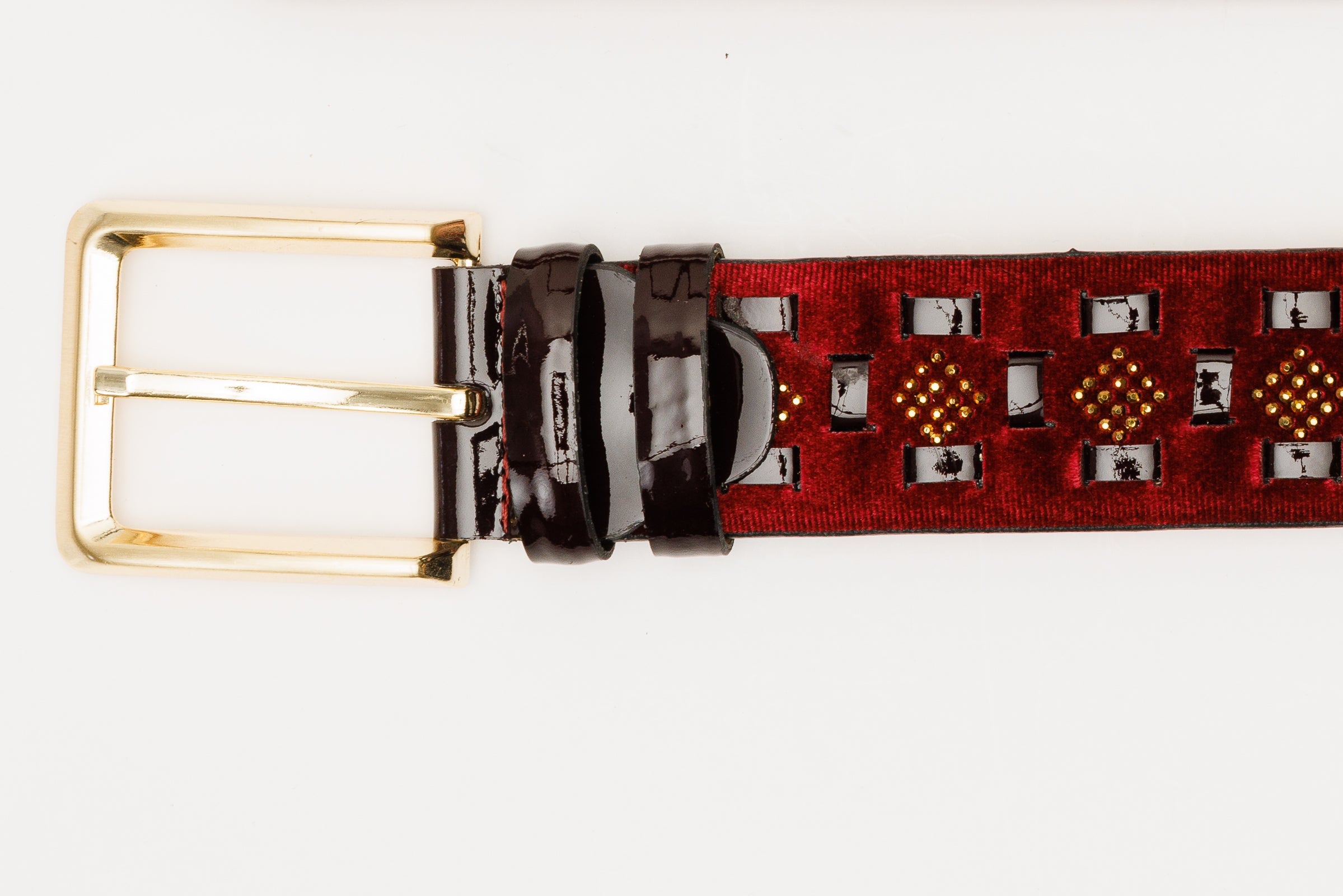 The Vicino Burgundy Leather Belt On Sale