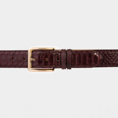 The Bethesda Burgundy pythn Sneak Leather Belt All New