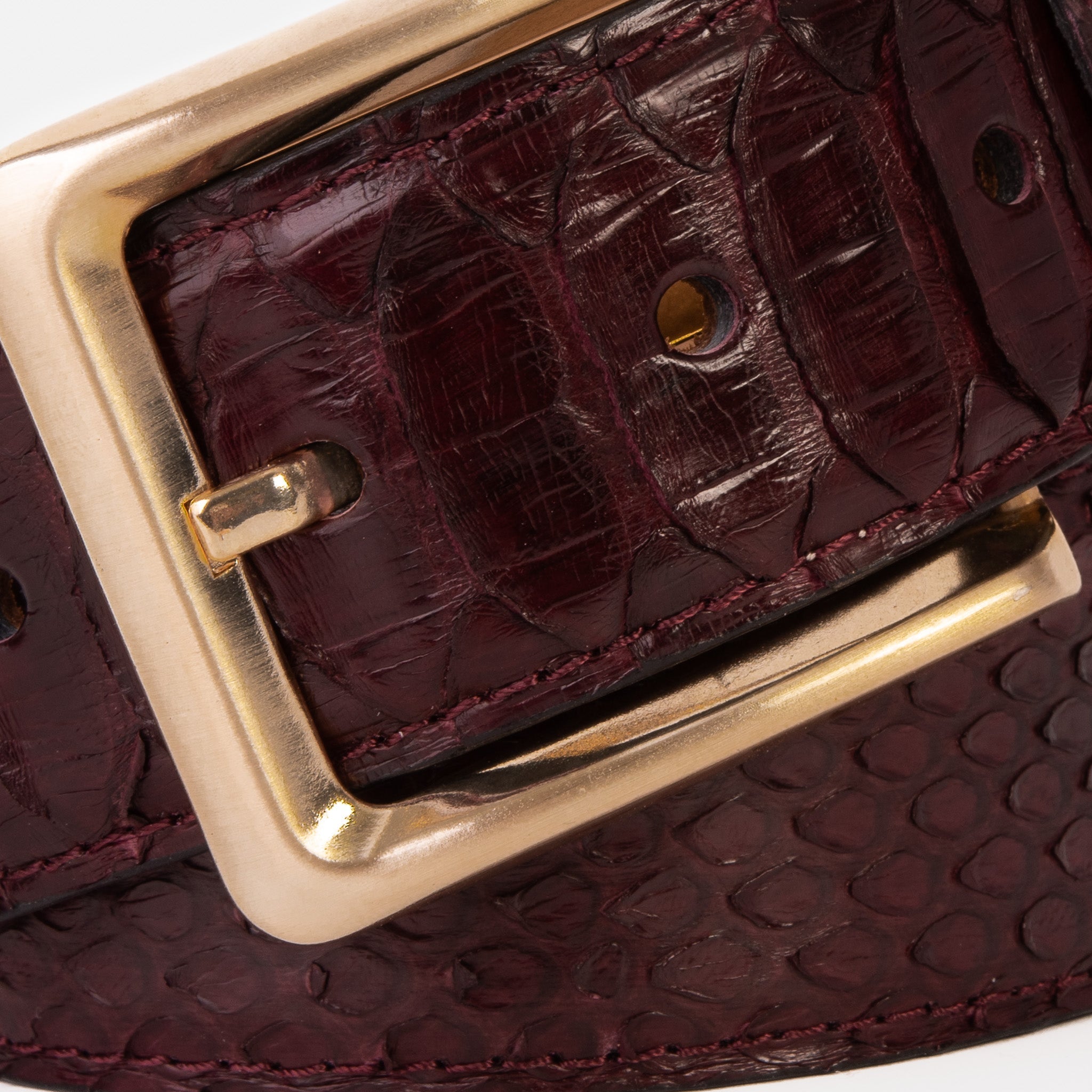 The Bethesda Burgundy pythn Sneak Leather Belt All New
