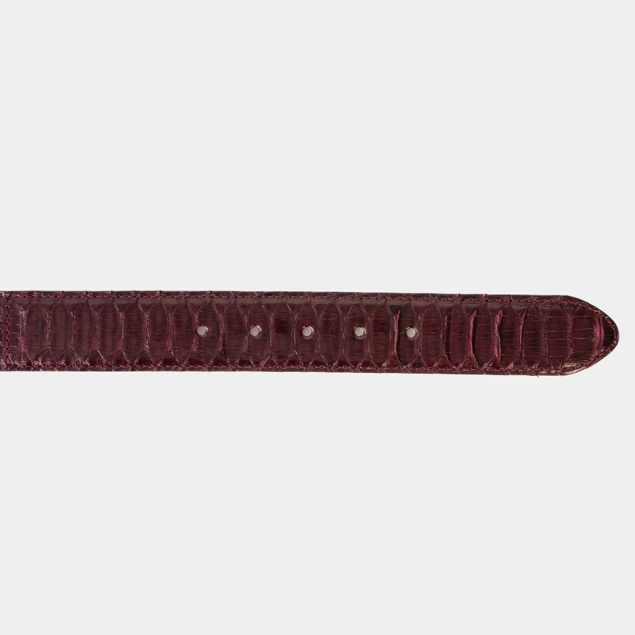 The Bethesda Burgundy pythn Sneak Leather Belt All New