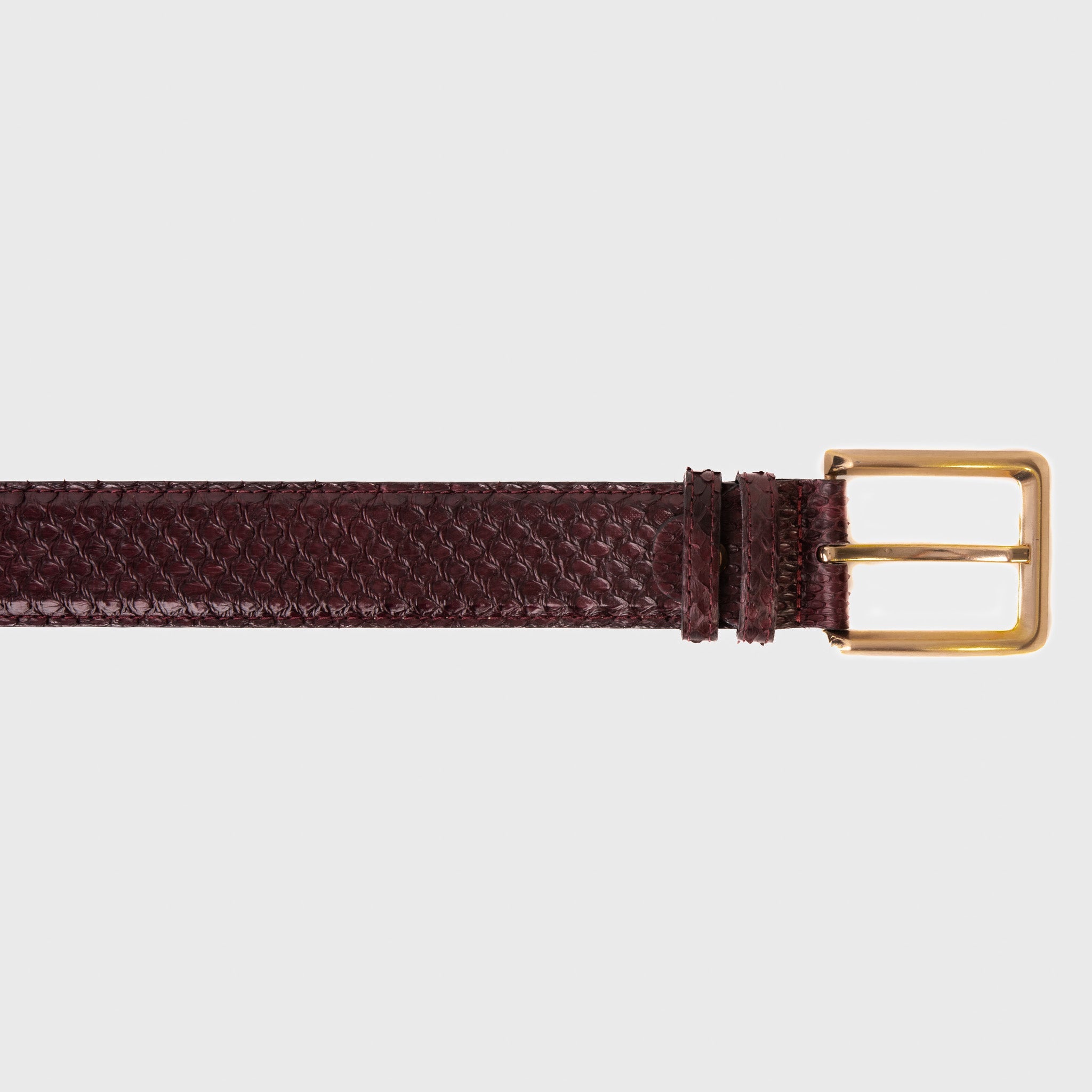 The Bethesda Burgundy pythn Sneak Leather Belt All New