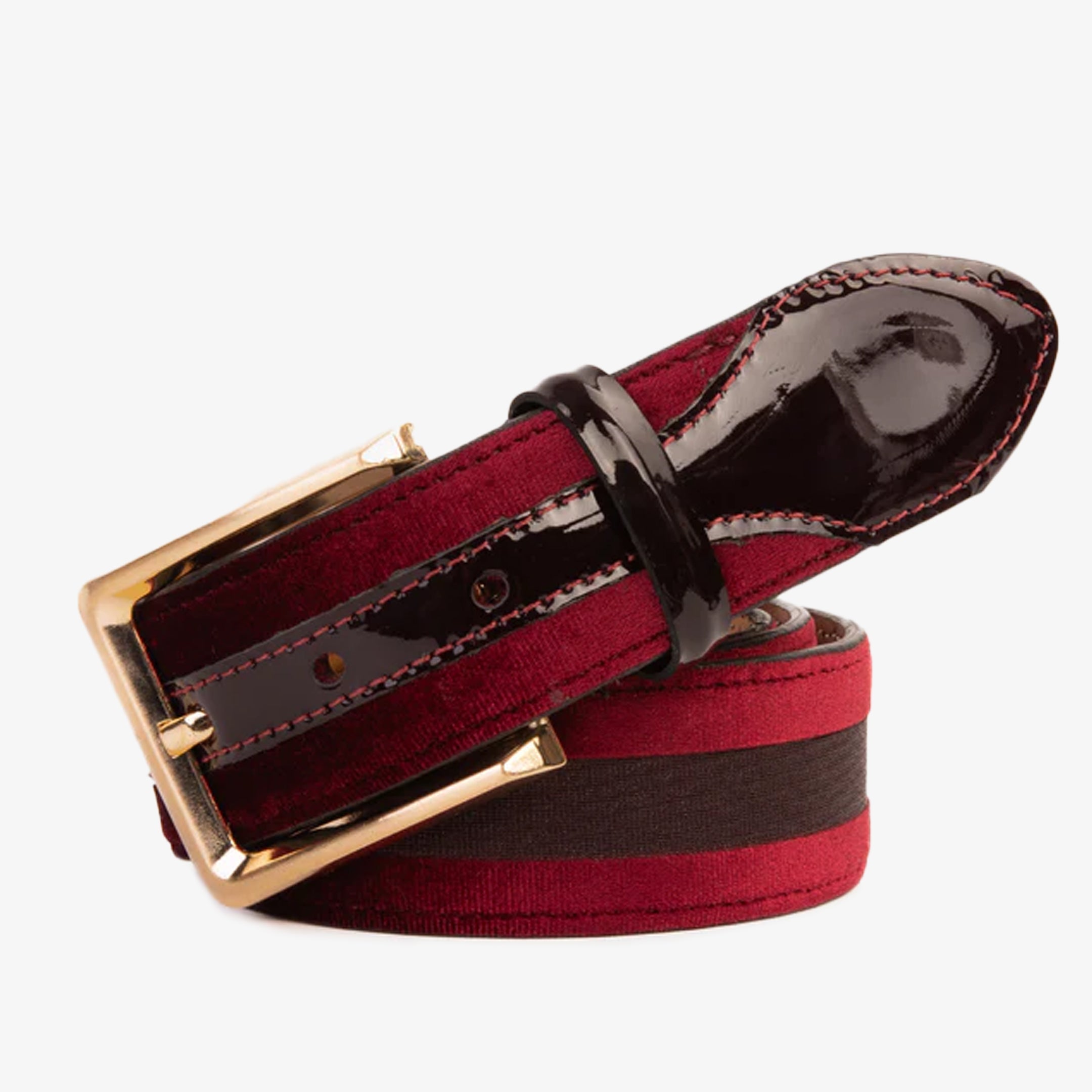 The Pontalto Burgundy Leather Belt Universal Fit