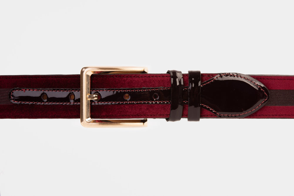 The Pontalto Burgundy Leather Belt Universal Fit