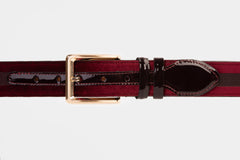 The Pontalto Burgundy Leather Belt Universal Fit