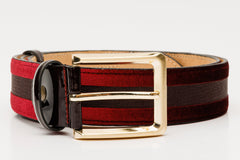 The Pontalto Burgundy Leather Belt Universal Fit