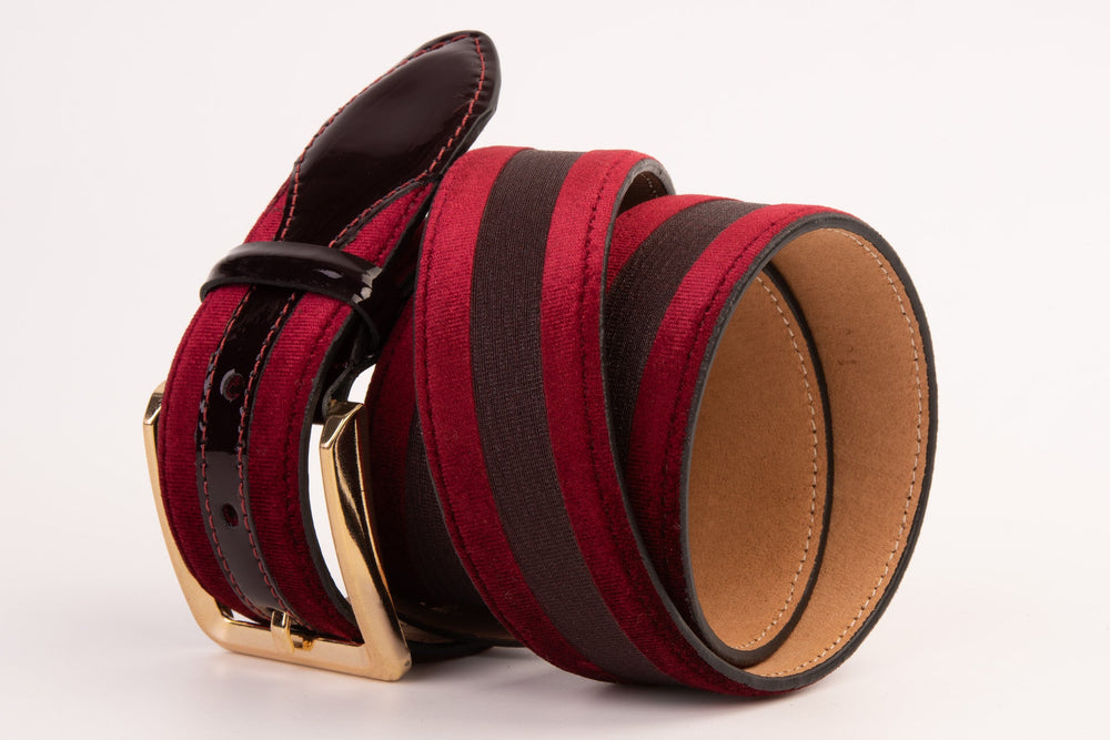 The Pontalto Burgundy Leather Belt Universal Fit