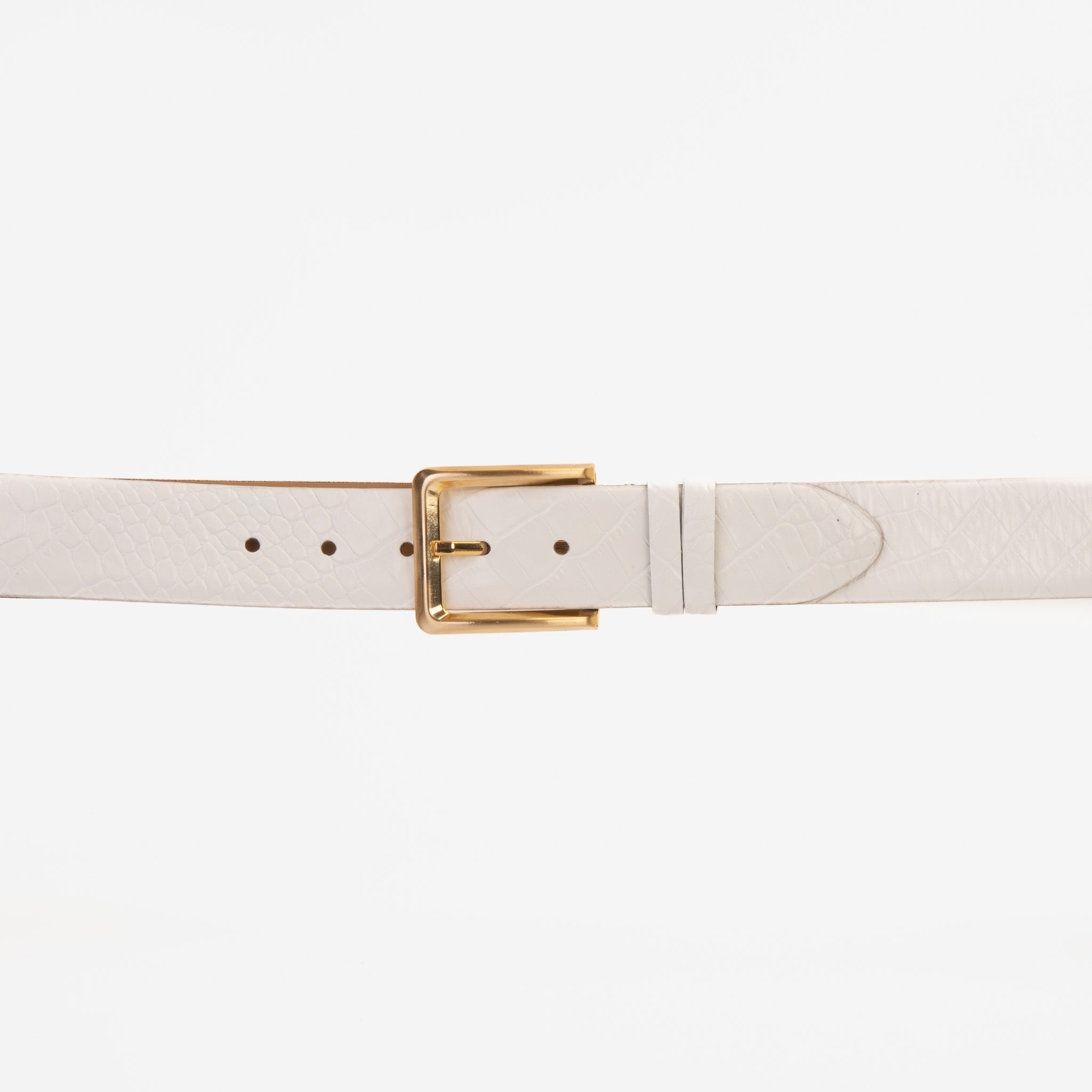 The Monaco White Leather Belt Fine Craftsmanship
