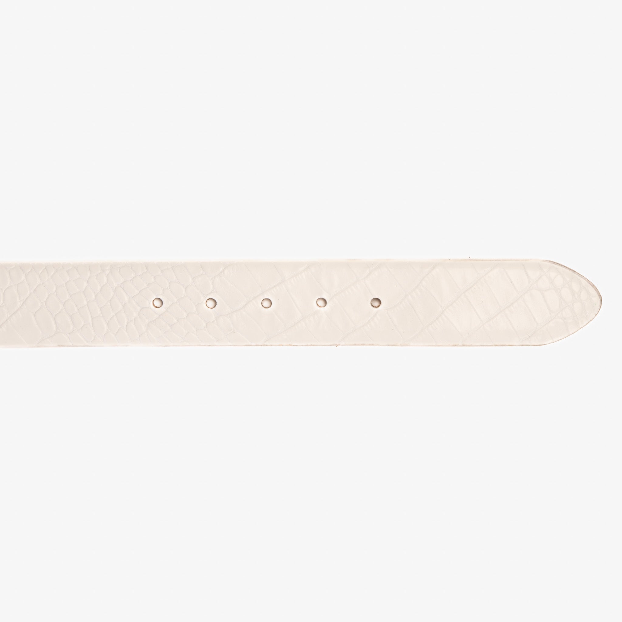 The Monaco White Leather Belt Fine Craftsmanship