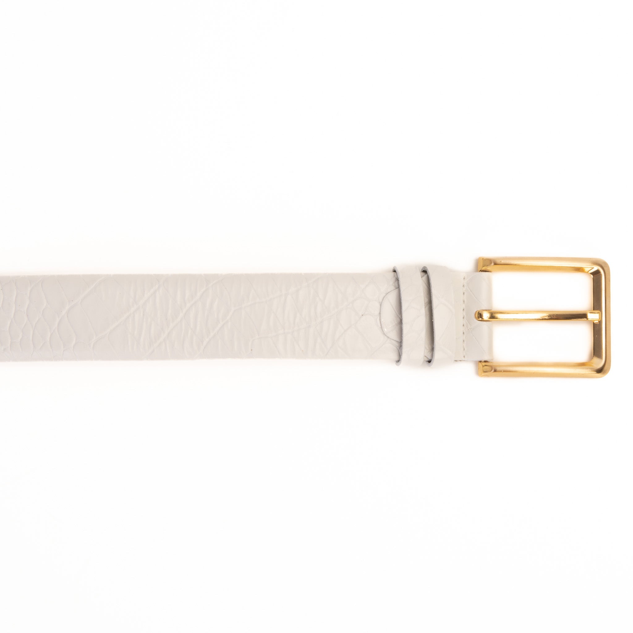 The Monaco White Leather Belt Fine Craftsmanship