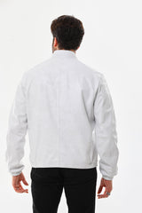 The Como Reversible White Black Leather Bomber Jacket Exclusive Style