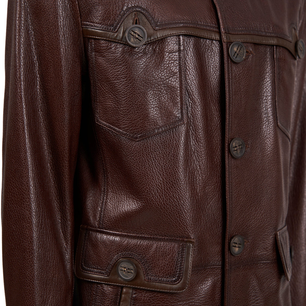 The Montclair Brown Leather Jacket On Sale