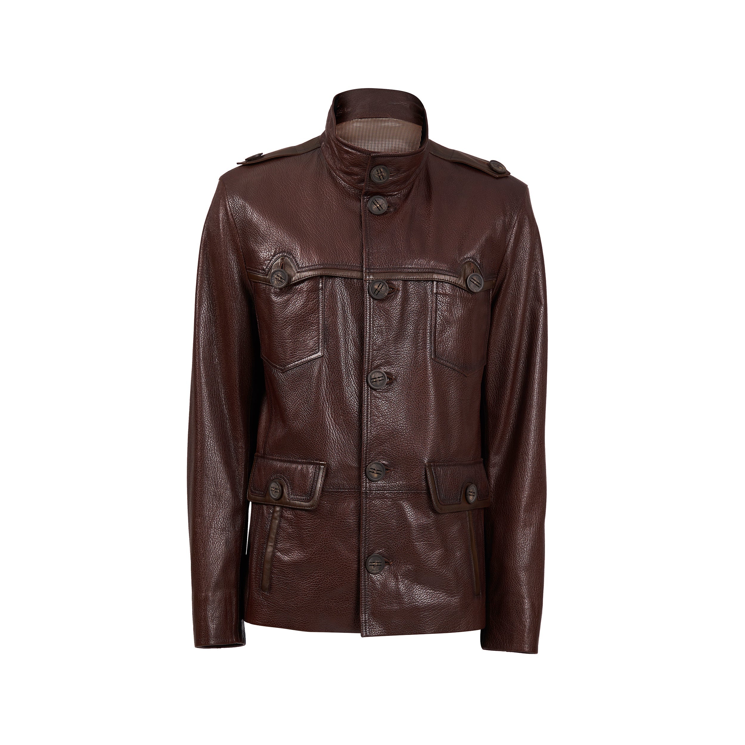 The Montclair Brown Leather Jacket On Sale