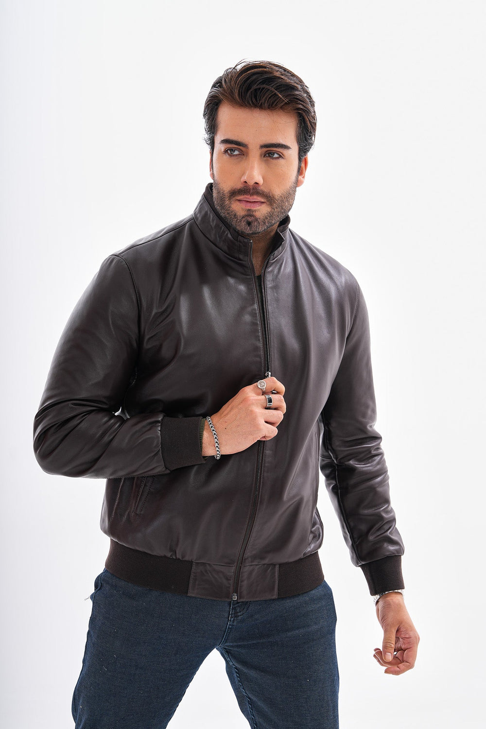 The Ardent Dark Brown Lambskin Leather Jacket All New