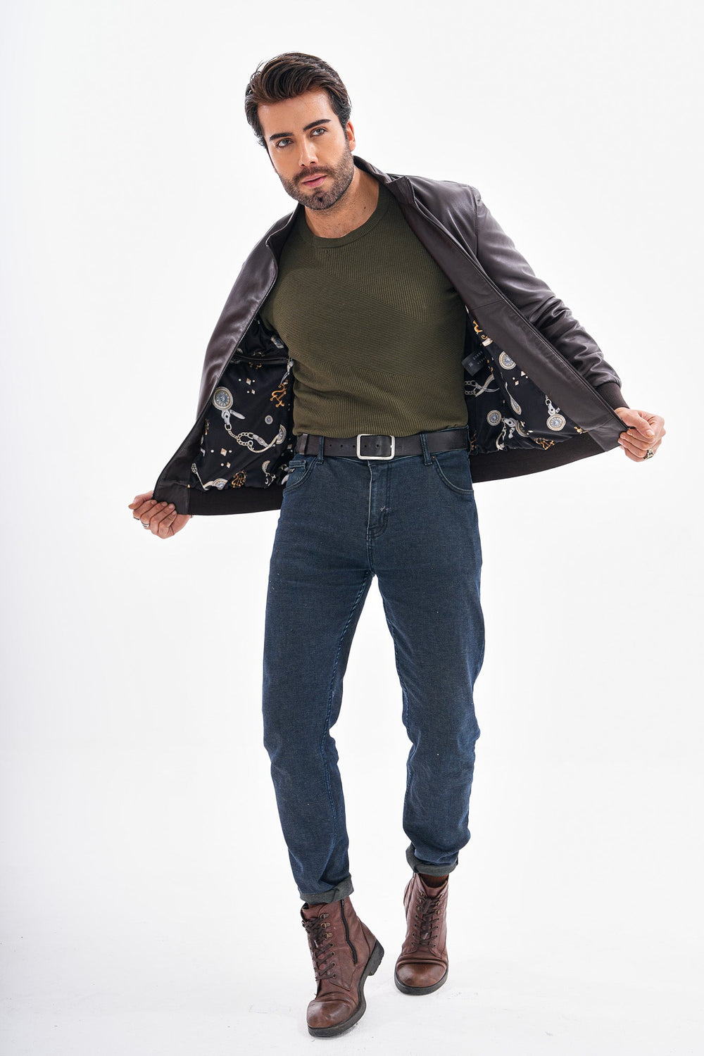 The Ardent Dark Brown Lambskin Leather Jacket All New