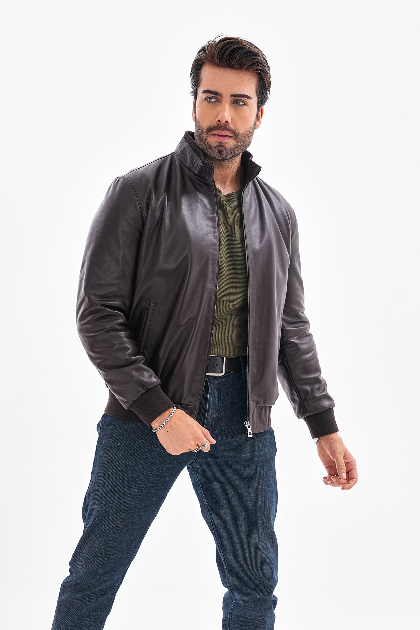 The Ardent Dark Brown Lambskin Leather Jacket All New