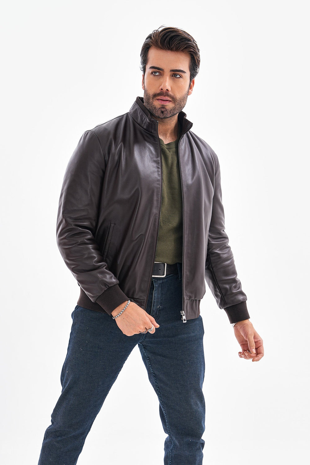 The Ardent Dark Brown Lambskin Leather Jacket All New