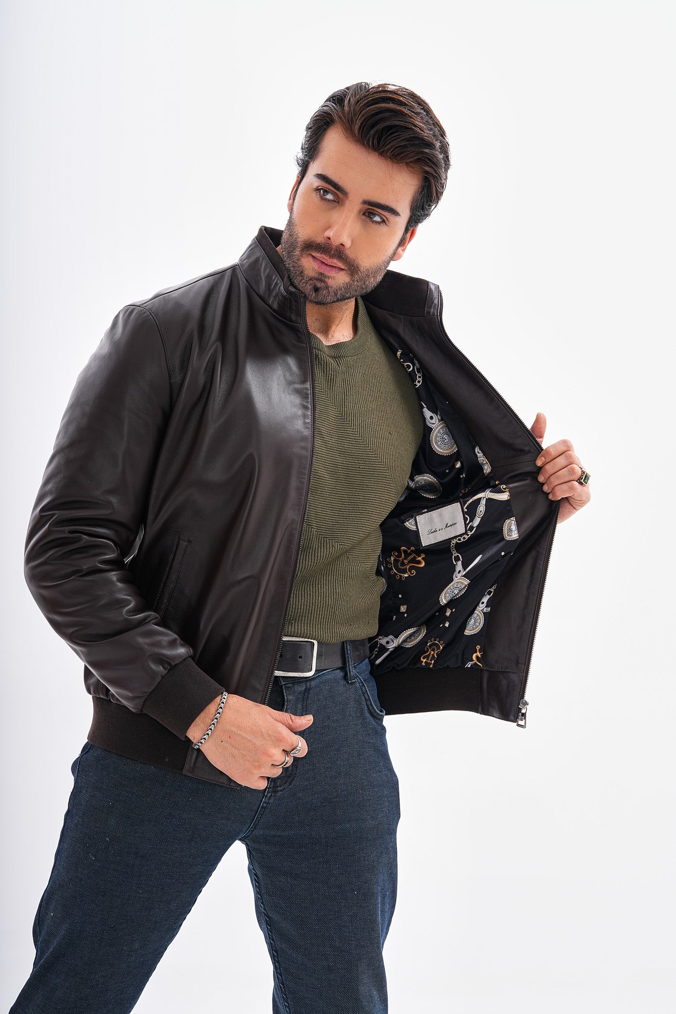 The Ardent Dark Brown Lambskin Leather Jacket All New
