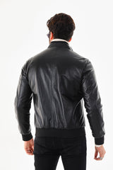 Monza Vintage Black Lambskin Leather Jacket Universal Fit