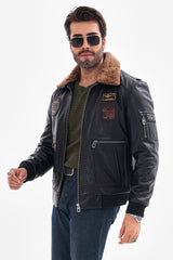 The Northway Black Lambskin Leather Jacket On Sale