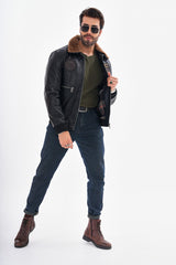 The Northway Black Lambskin Leather Jacket On Sale