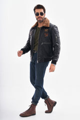 The Northway Black Lambskin Leather Jacket On Sale