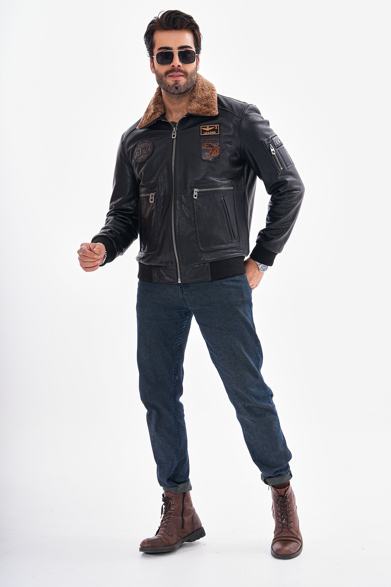 The Northway Black Lambskin Leather Jacket On Sale
