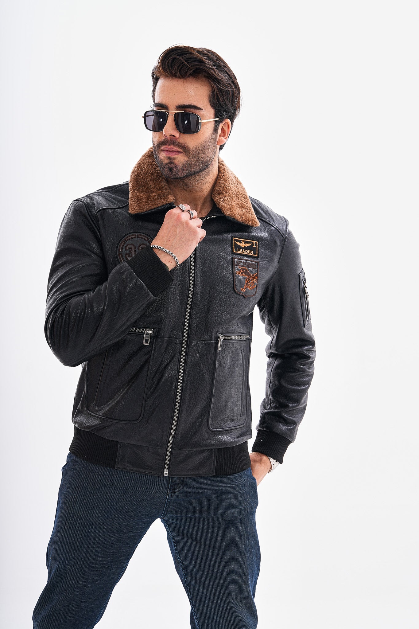 The Northway Black Lambskin Leather Jacket On Sale