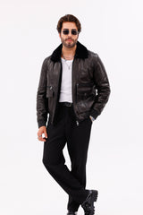 The Ardent Black Lambskin Leather Jacket For Sale