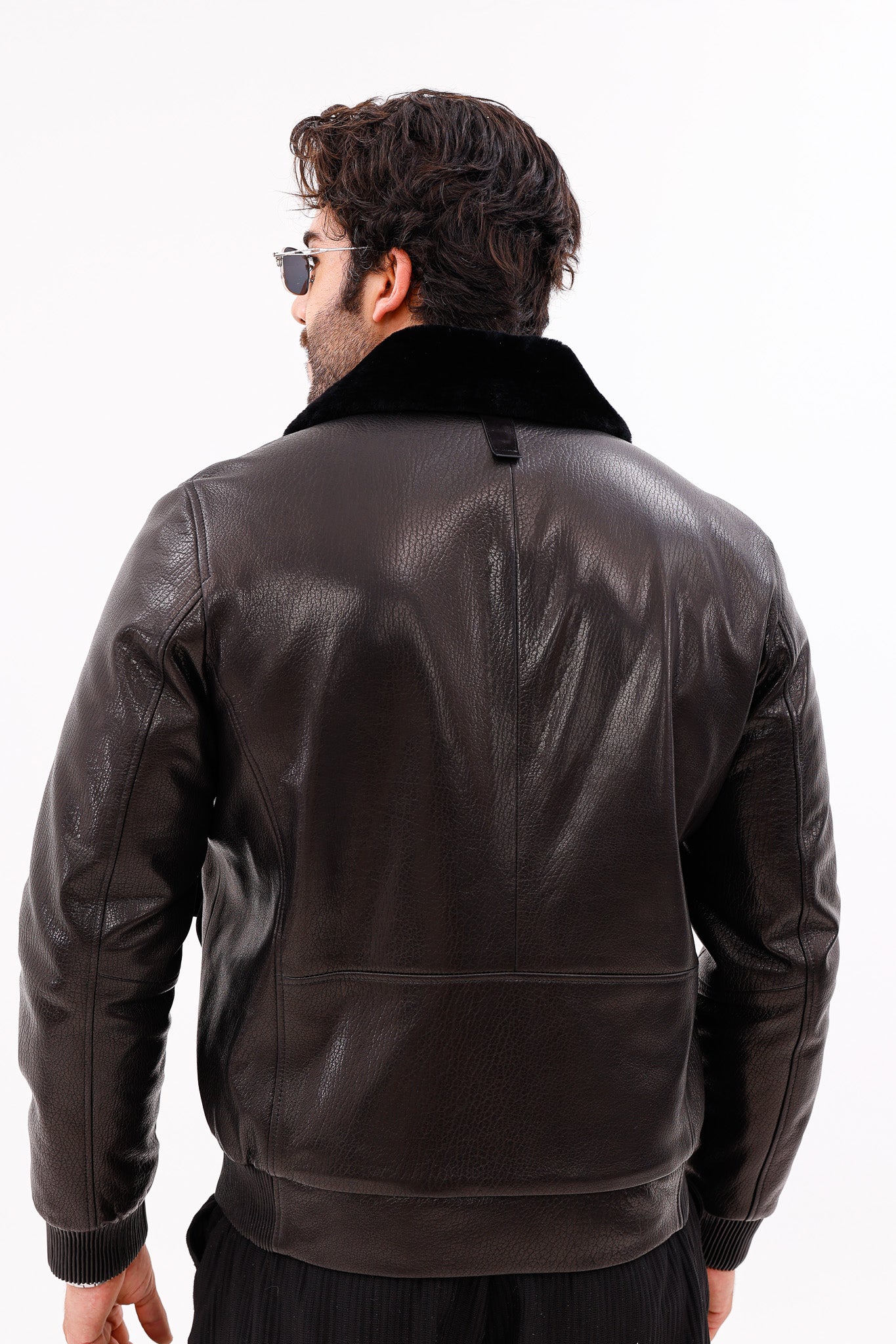 The Ardent Black Lambskin Leather Jacket For Sale