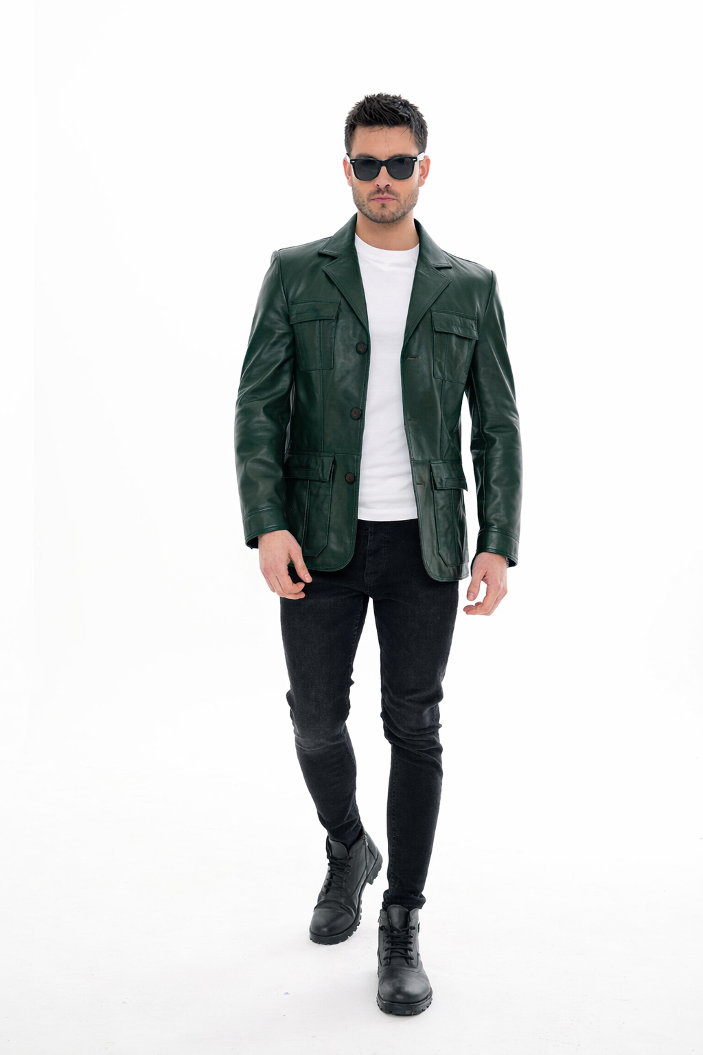 The Ravenna Green  Leather Jacket All New