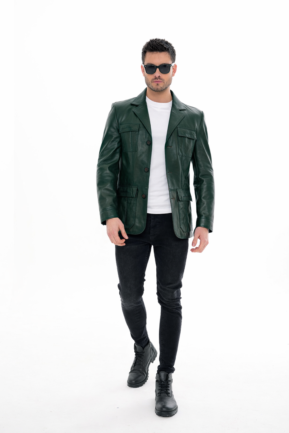 The Ravenna Green  Leather Jacket All New