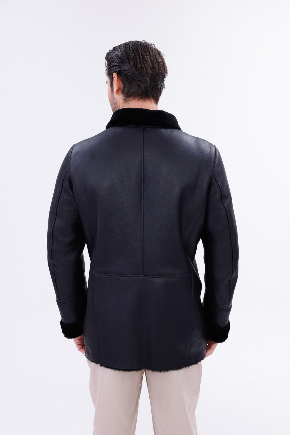The Treviso Black Shearling Jacket Fine Craftsmanship