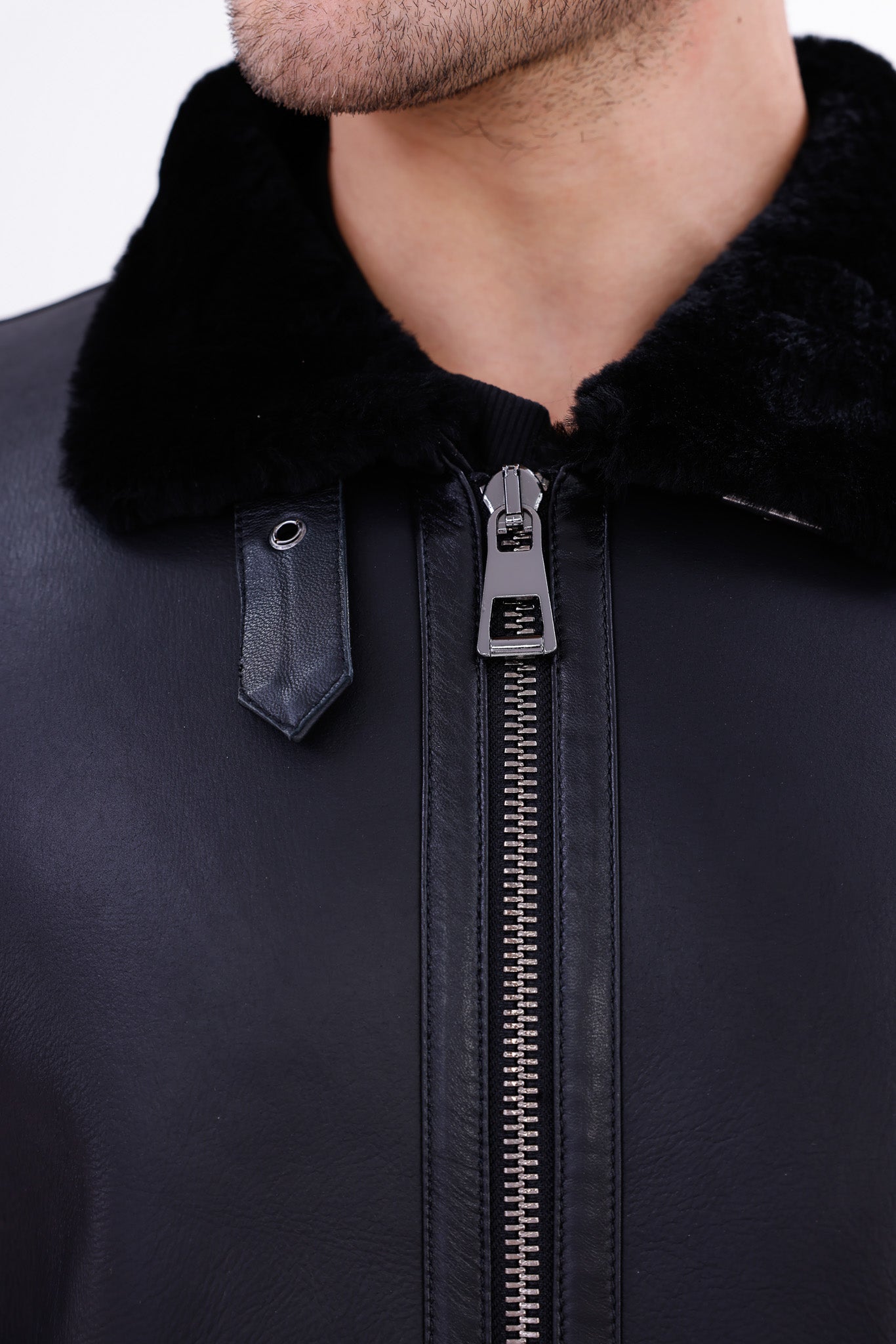 The Treviso Black Shearling Jacket Fine Craftsmanship