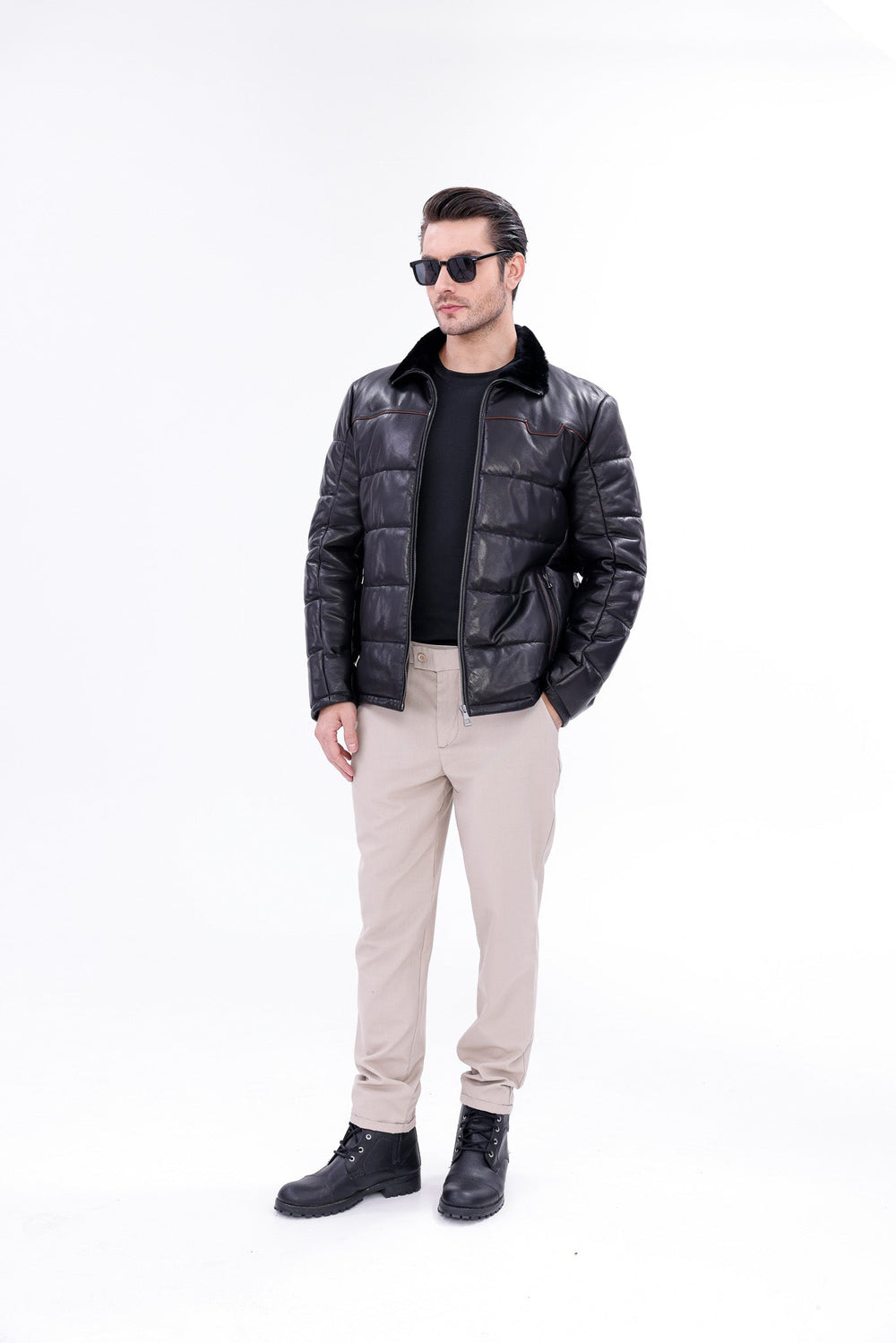 The Valtina Black Shearling Jacket On Sale
