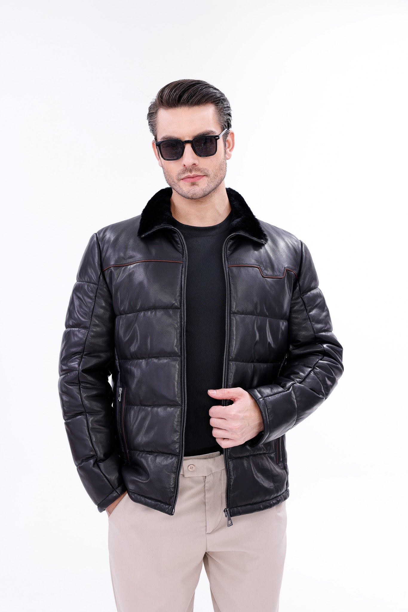 The Valtina Black Shearling Jacket On Sale