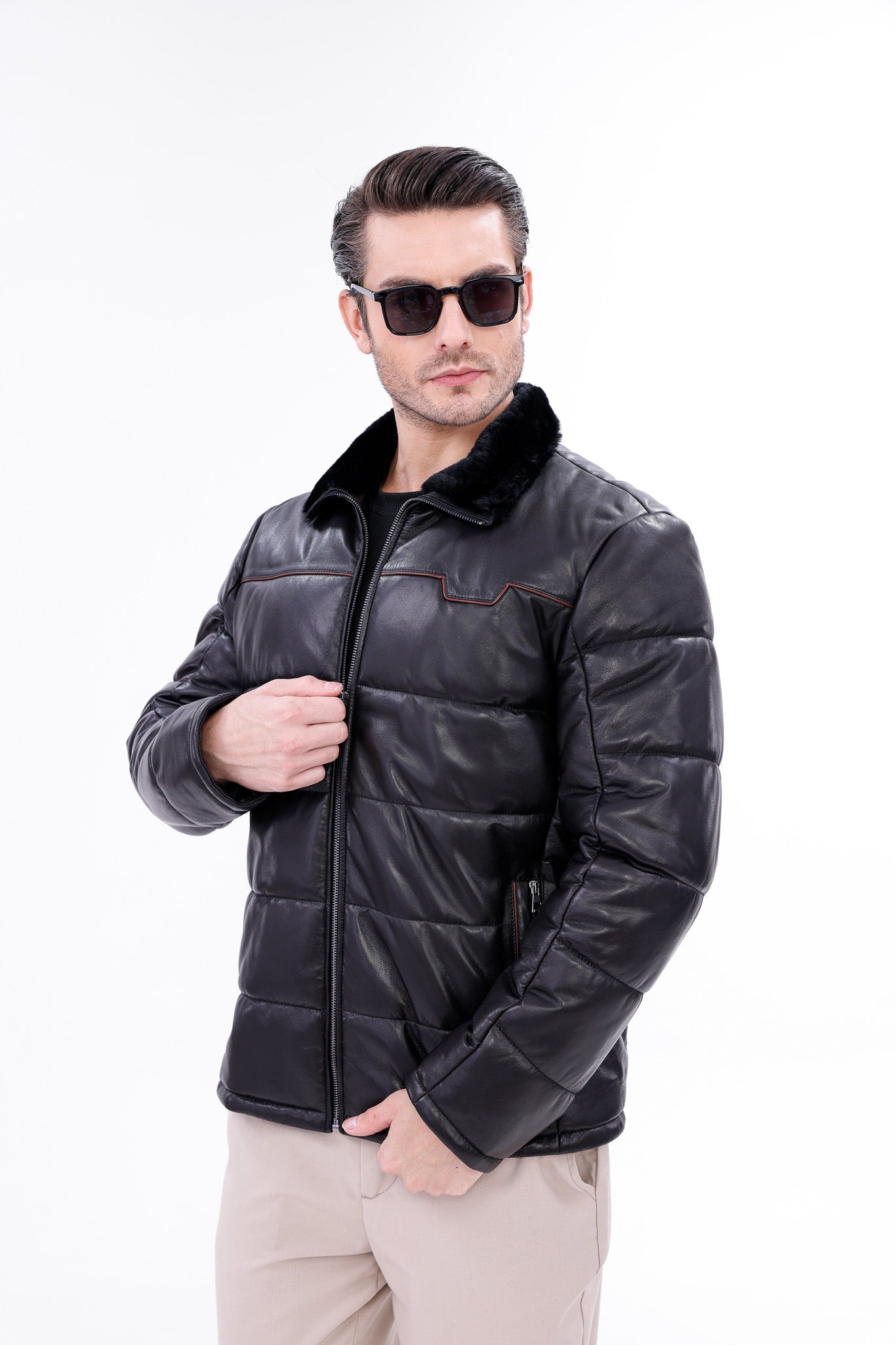 The Valtina Black Shearling Jacket On Sale